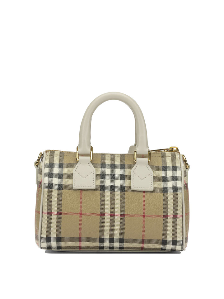 Burberry Bowling Mini Check Handbags - Beige | b9bb164104898af4fc443aa11f6aa63c8df2f928