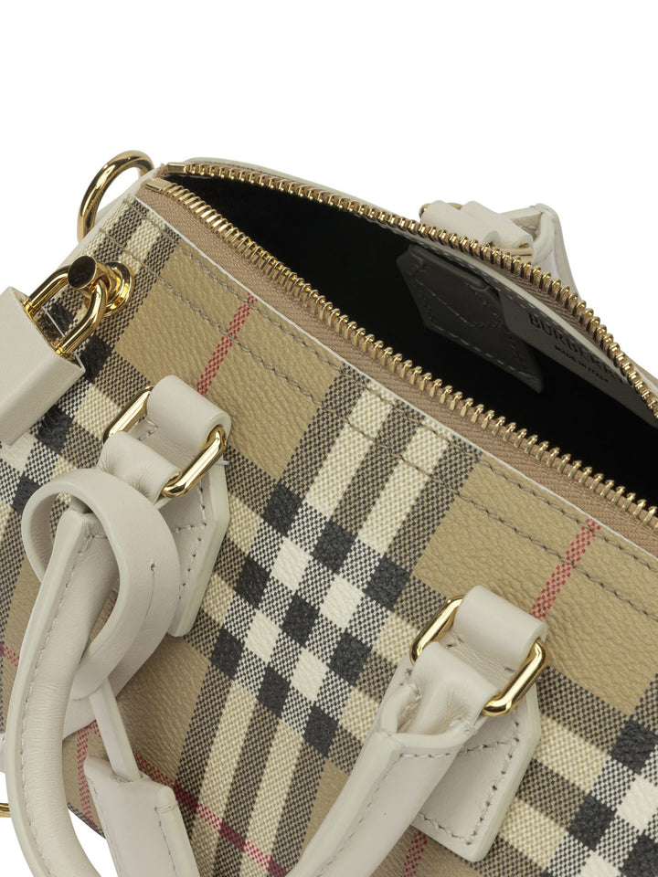 Burberry Bowling Mini Check Handbags - Beige | b3c83d7960b9bd8bd24ec952982b5e7f93ff53a6