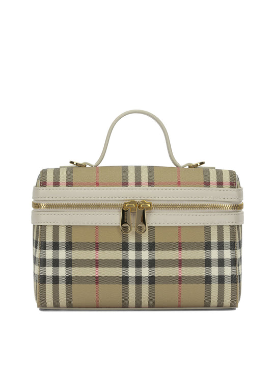 Vanity Check Handbags Beige