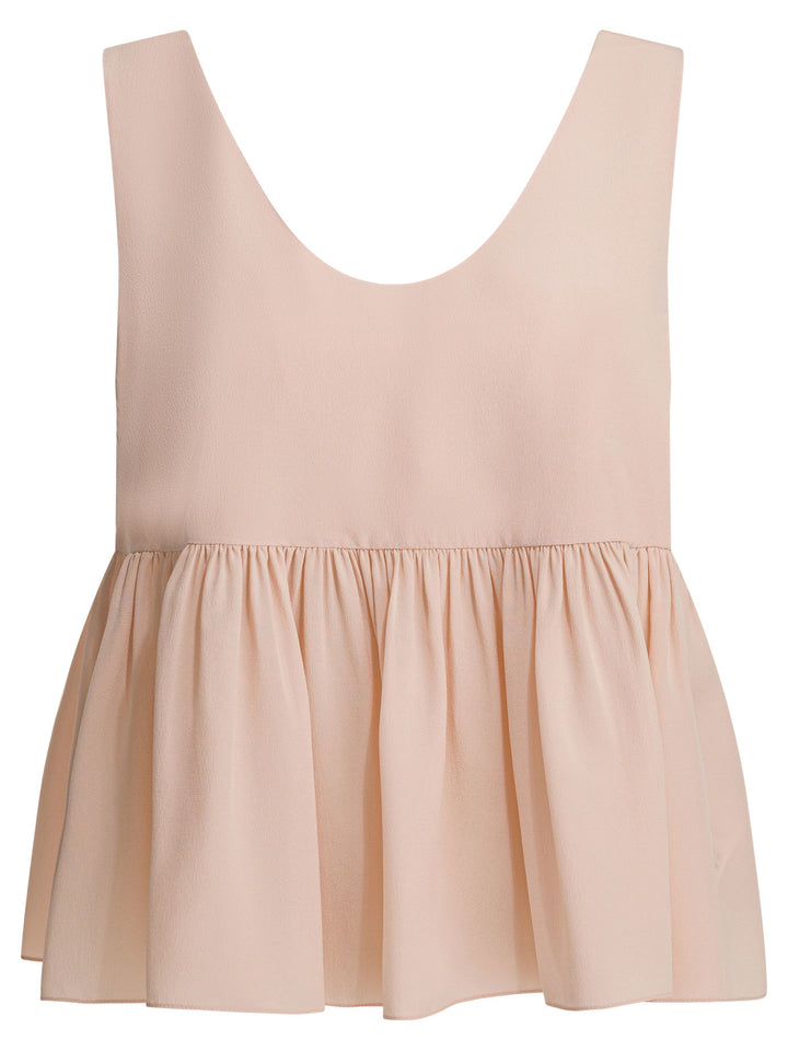 Chloé Silk Crepe De Chine Top Tops - Pink | 66852e0e719cd2f6df6c688c32722bf45b20f722