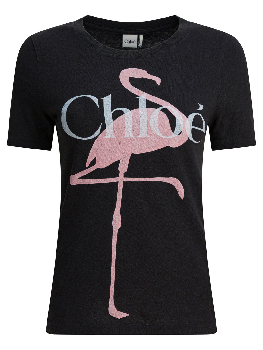 Chloé Cotton T-Shirt With Logo T-shirts - Black | 3688eb4ee742f8714b16b1d6b6cac73382e4fb58