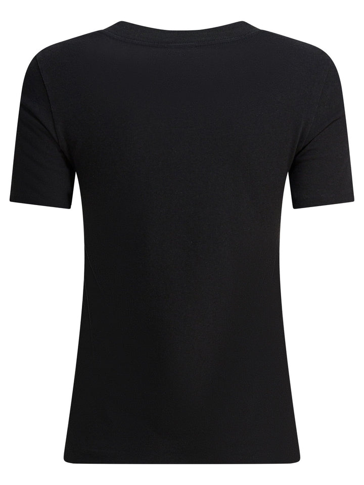 Chloé Cotton T-Shirt With Logo T-shirts - Black | a07b0cbcecd10198c083724b9fed97dc9eb591aa