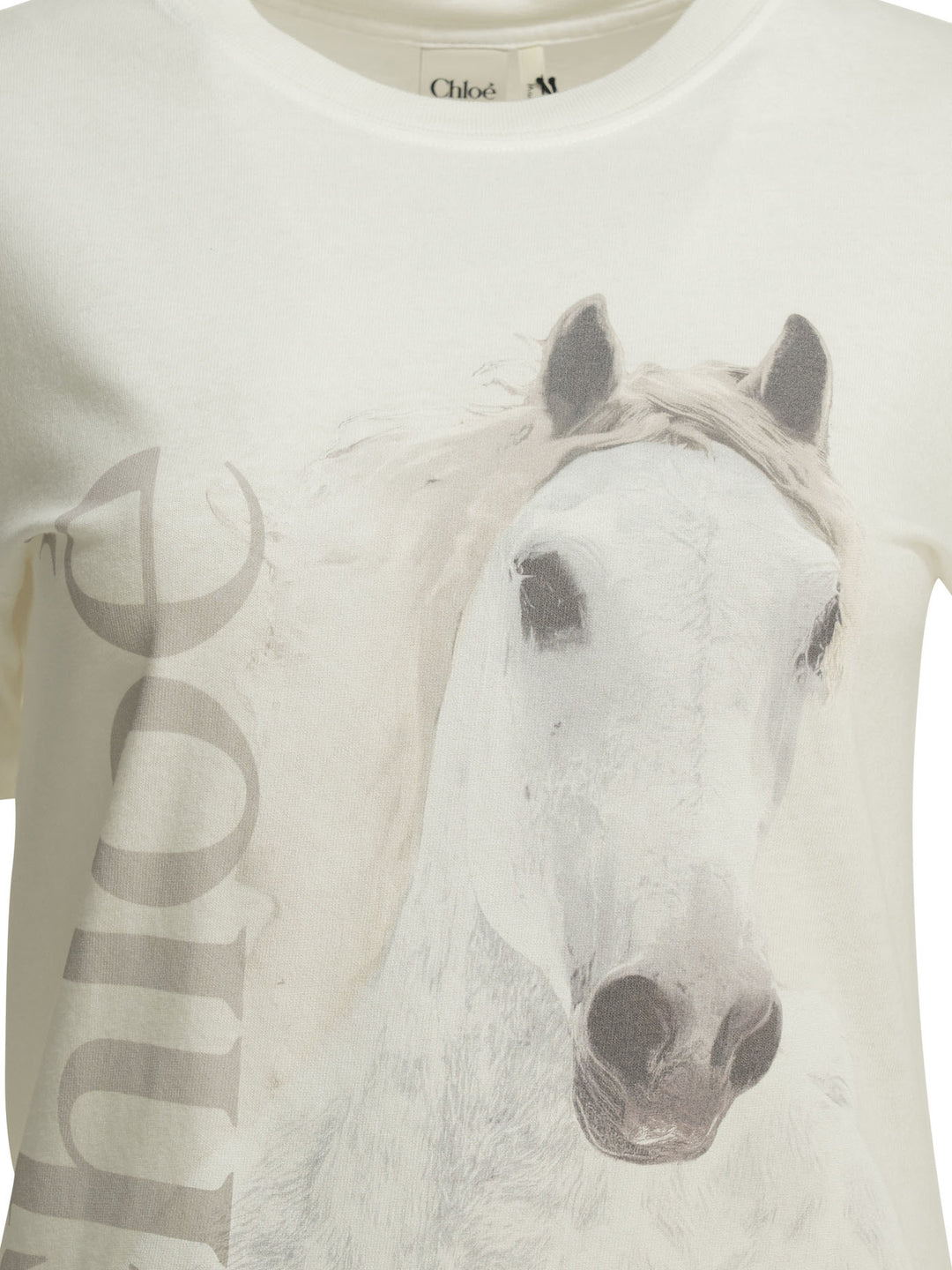 Chloé Crew-Neck T-Shirt With Logo T-shirts - White | ee1e03400d046c4e53eed4c24be51577032a76c8