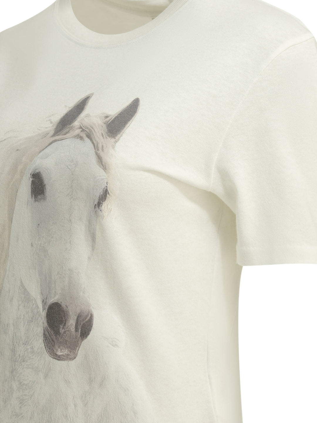 Chloé Crew-Neck T-Shirt With Logo T-shirts - White | 4d17f0560ae9c99b6a0cc80892fe3f8be4b4a0ca