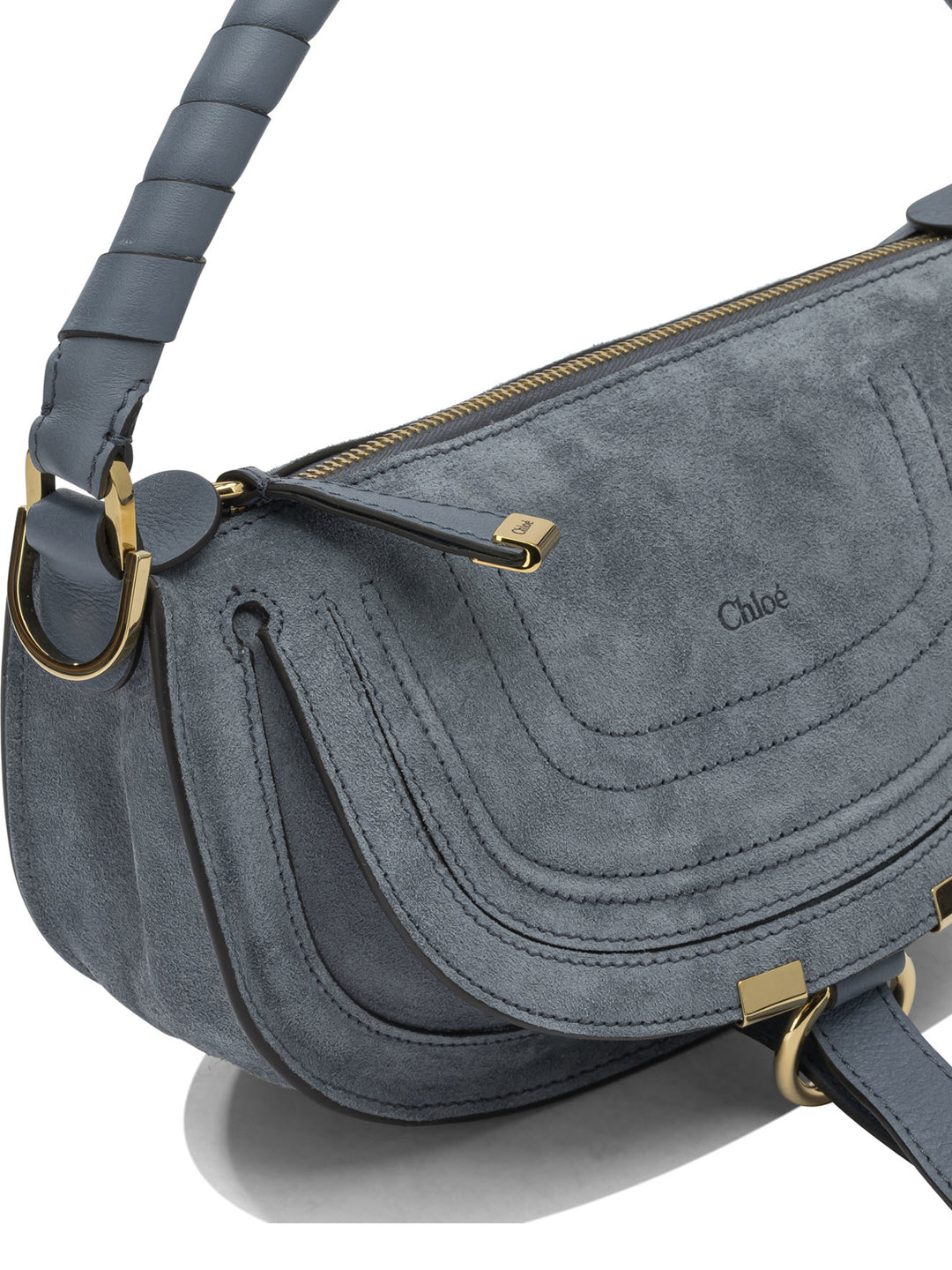 Chloé Mini Marcie Shoulder Bags - Blue | c9977fc90901c0c300543246c56e139e78b56346