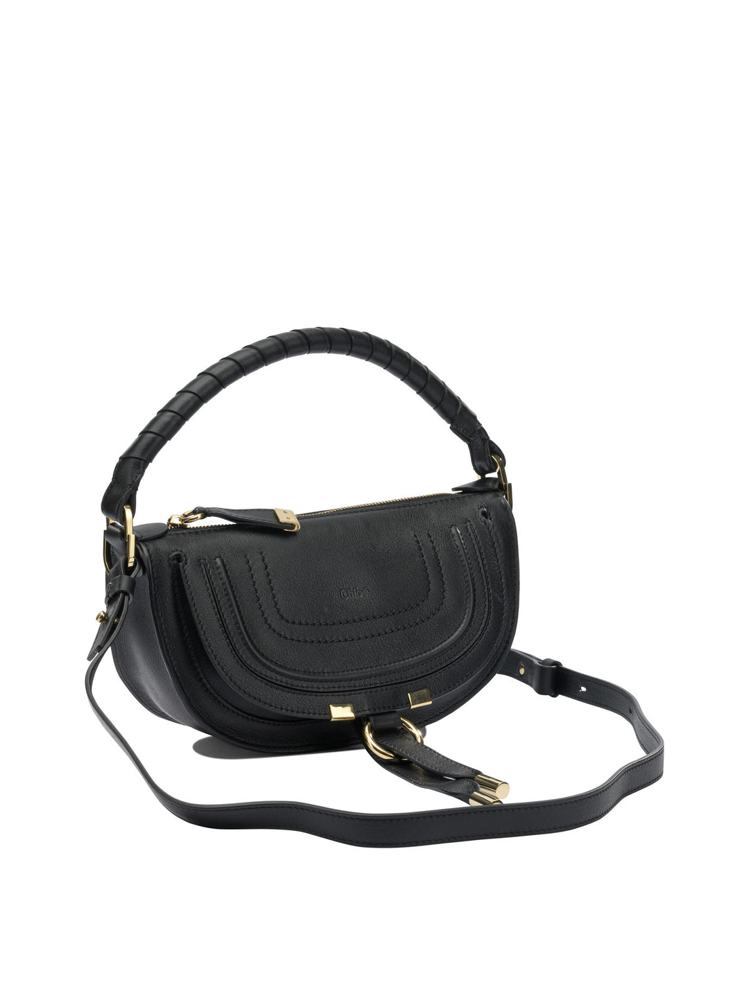 Chloé Marcie Shoulder Bags - Black | 3d562ed6a8a40bfbfb650fe4ce442281039c5c5f