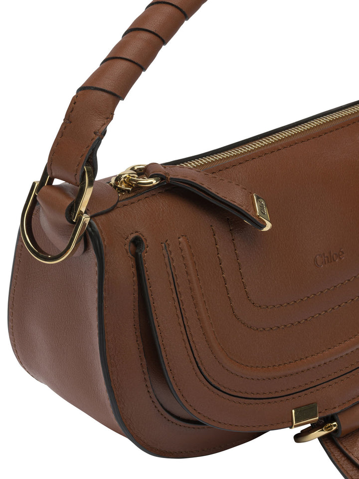 Chloé Marcie Shoulder Bags - Brown | bac2d32d8dc6a6bb96c3dc99f8d5f1fd0a68dc19