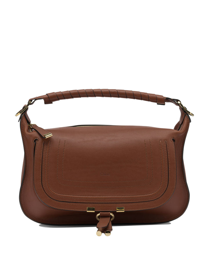 Chloé Marcie Shoulder Bags - Brown | 750e4b8807cb392fba7da91b2763121f6f655e4b