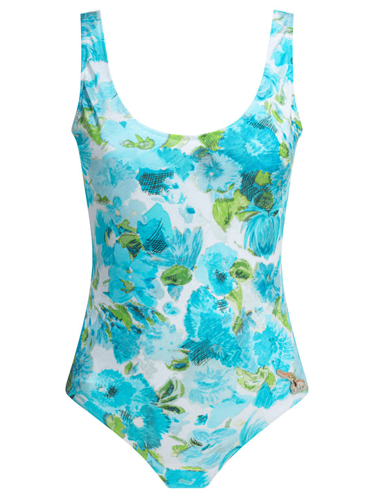 One-Piece Swimsuit Swimwear Light Blue