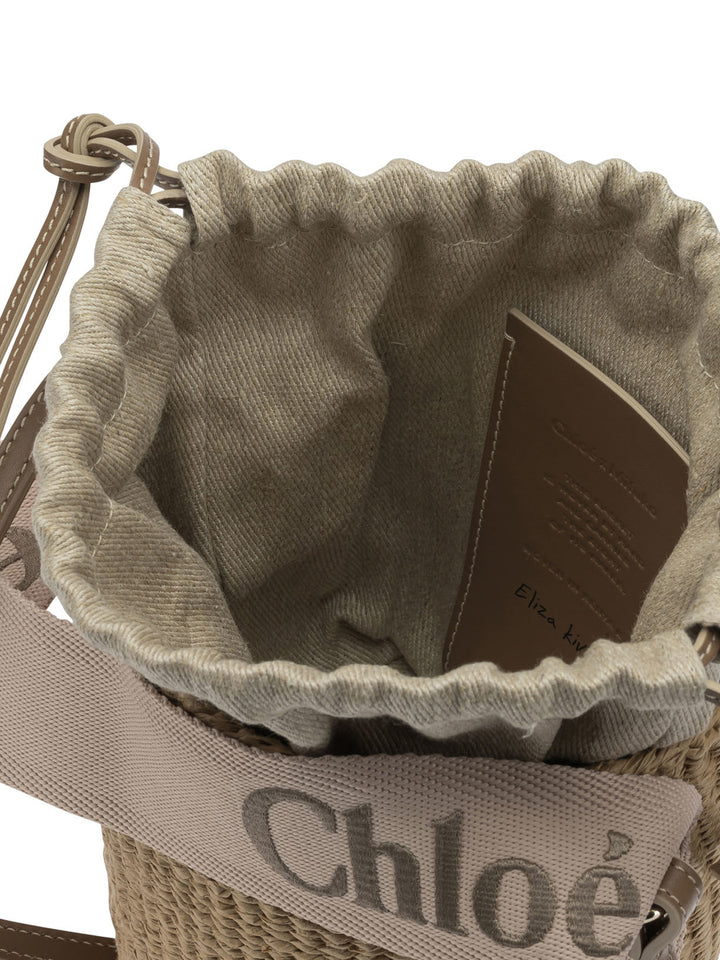 Chloé Woody Shoulder Bags - Beige | e9bce01e8b8dbeffb163e6f48cdb1031707c7752