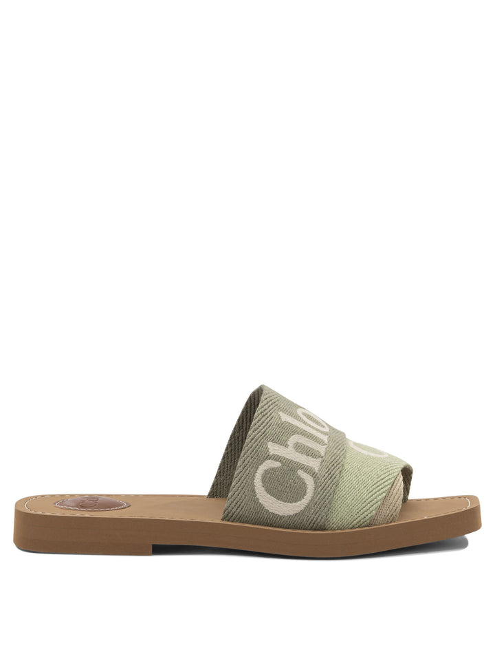 Chloé Woody Sandals - Green | 1643db4e79c01e4ffa275a2ef1fd19d303e7db3d