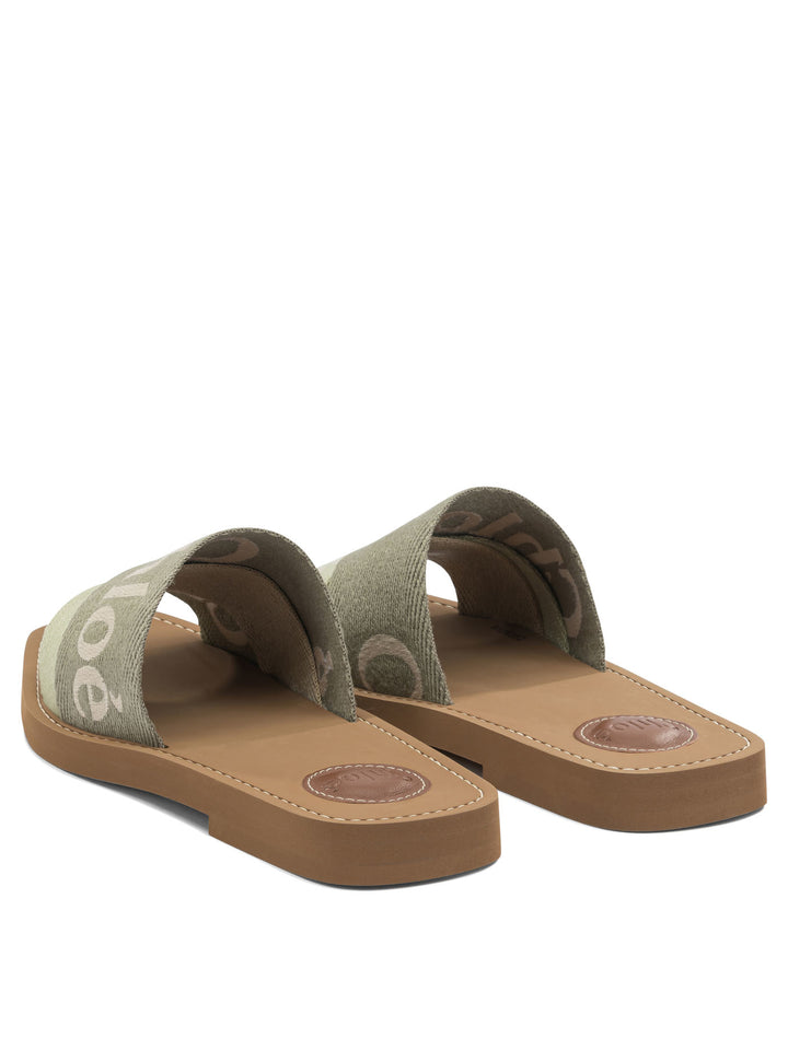 Chloé Woody Sandals - Green | 50b8ea4791e44c2e1ceb2fbef599e02cb12999bf