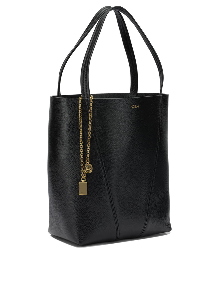 Chloé Spin Shoulder Bags - Black | 9764d010e50eb9e540096998c5a90f9b82eddbf6