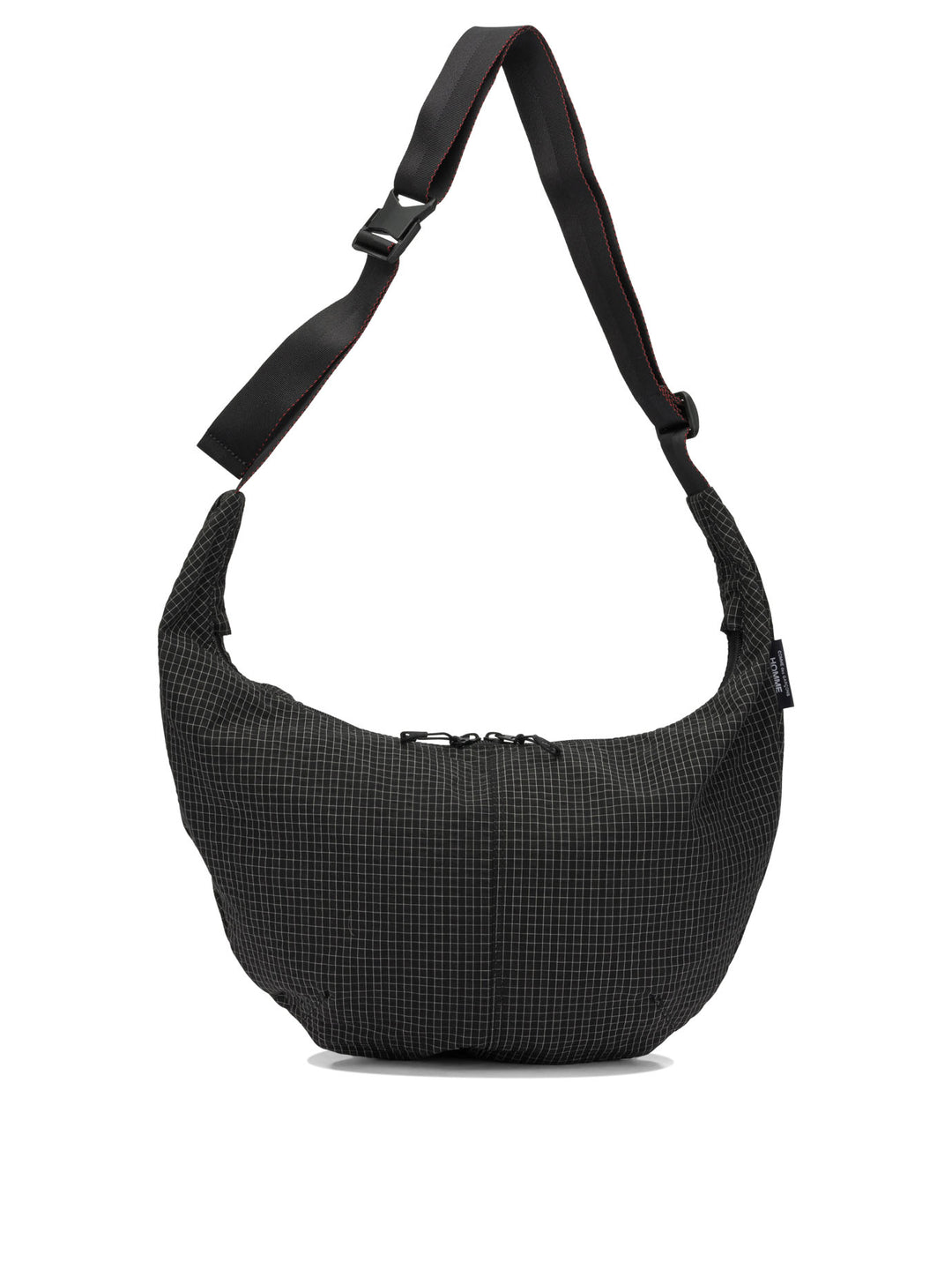 Comme Des GarçOns Homme Grid Check Shoulder Bags - Black | cc69c909e63453f9c340369b42dacd002b319bd1