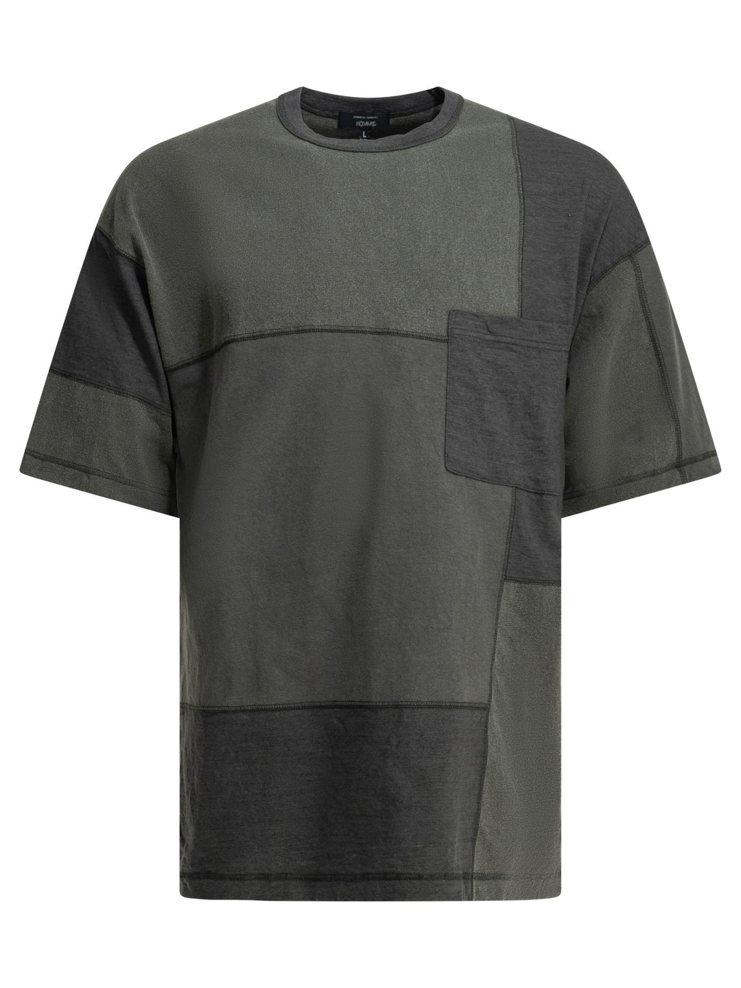 Comme Des GarçOns Homme Patchwork Crewneck T-Shirt T-shirts - Black | 70c720df11e49c03de609c1dbc4da2a9d4065f9a