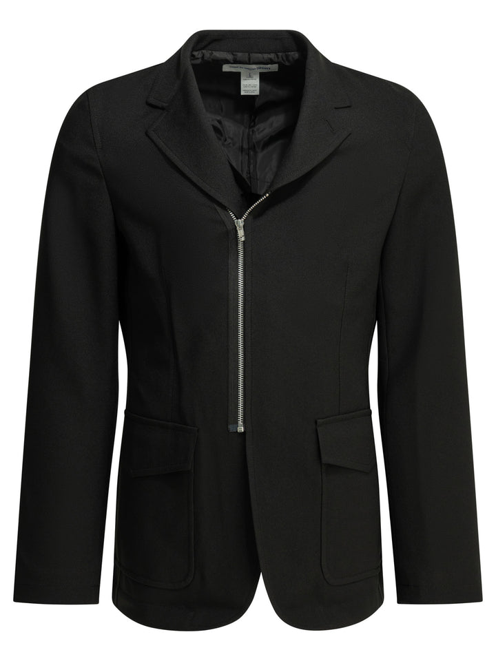 Comme Des GarçOns Shirt Blazer With Zipper Jackets and Coats - Black | 282a3c440cf05f782dca8888eebba32f24b7148a