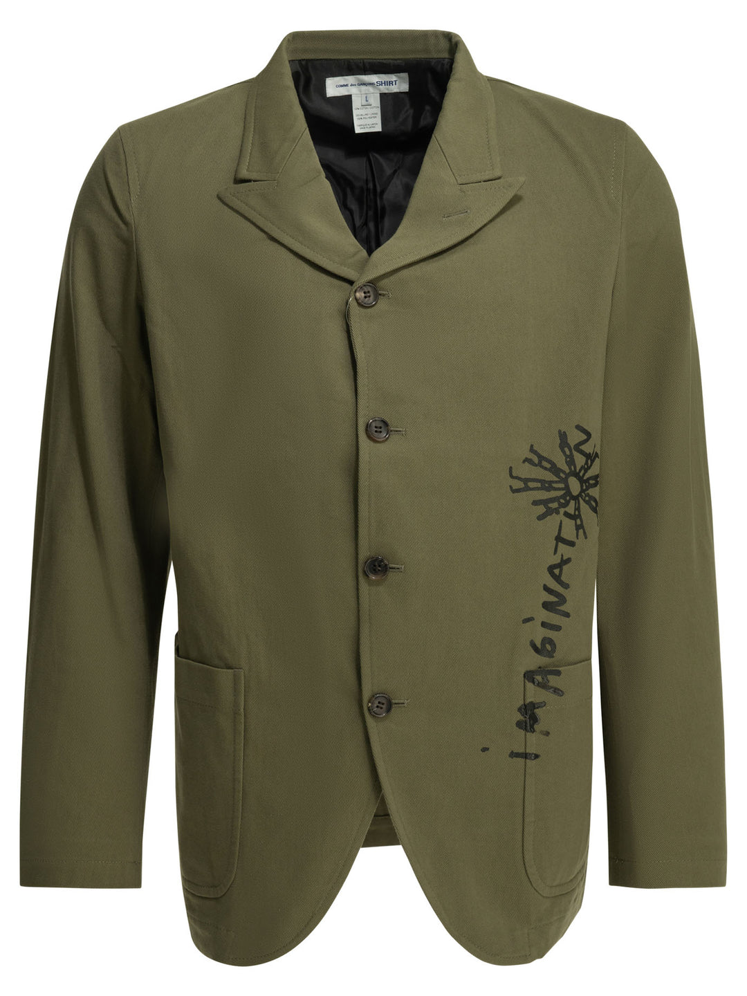 Comme Des GarçOns Shirt Printed Blazer Jackets and Coats - Green | 06db0534f3043cc4e7eeddd140ac3e891b1c196e