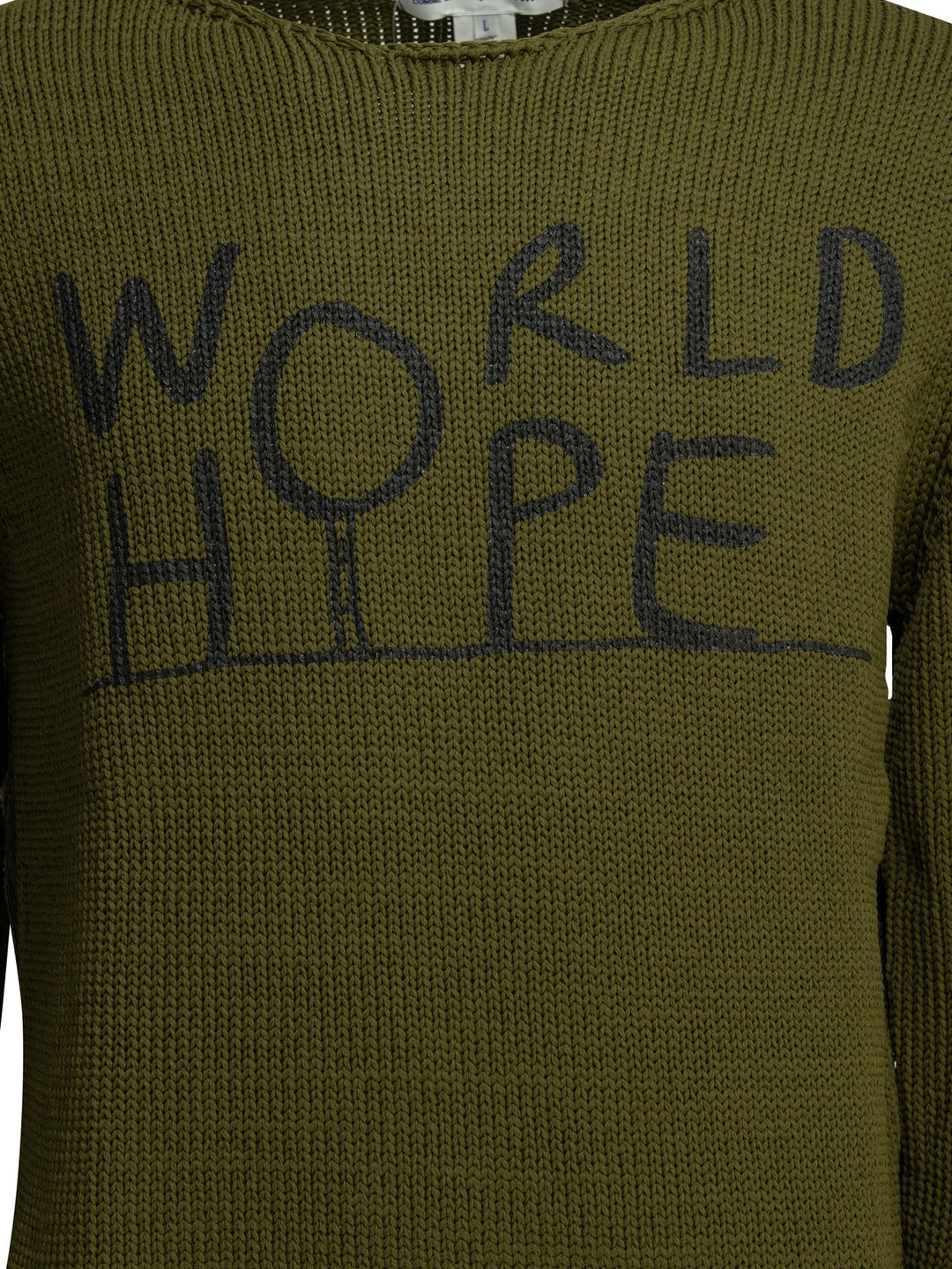 Comme Des GarçOns Shirt Crew-Neck Sweater With Logo Knitwear - Green | c8f73c616eccbc8e74139ffd43919b0e64f01178