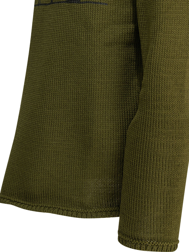 Comme Des GarçOns Shirt Crew-Neck Sweater With Logo Knitwear - Green | ec688d0a7fe11129a102a5d3173b4b185b81307a