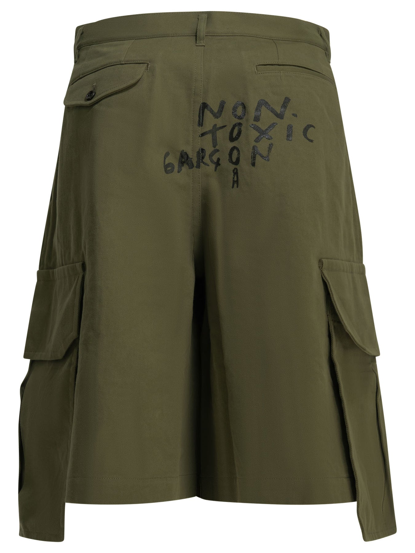Comme Des GarçOns Shirt Cargo With Print Shorts - Green | c744444023ca267b71ac8a23411b1a110bc2bc2a