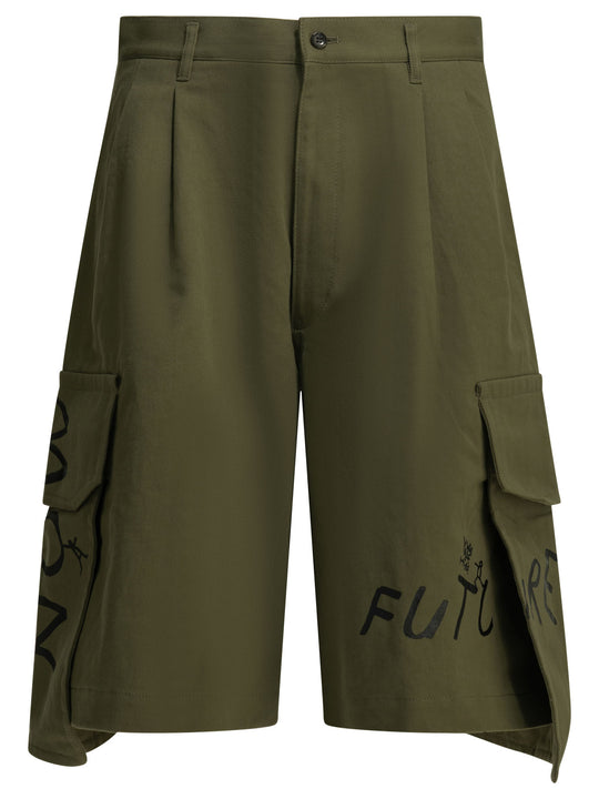 Cargo With Print Shorts Green