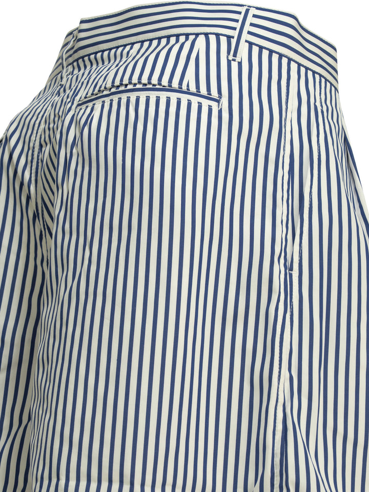 Comme Des GarçOns Shirt Formal Striped Shorts - White | 6111c27c40ef4b72634bf1f63d8eff46985f90b9