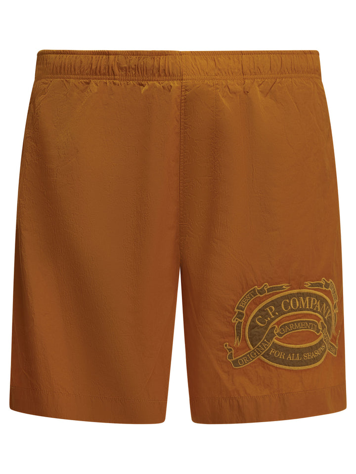 C.P. Company Eco-Chrome Embroidery Swimwear - Orange | 54ab660d1a0c9cee2b541e83d738de33da791130