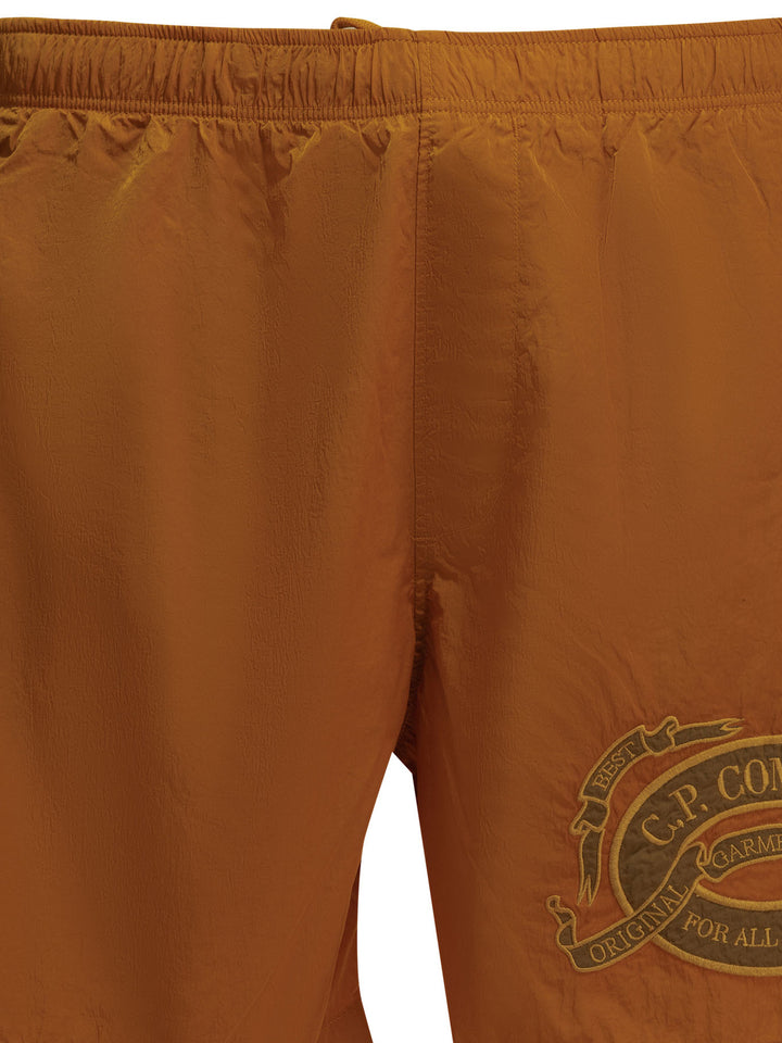 C.P. Company Eco-Chrome Embroidery Swimwear - Orange | 9c01e083f4fa8f3f9b4cdb603255e0520c18bf10