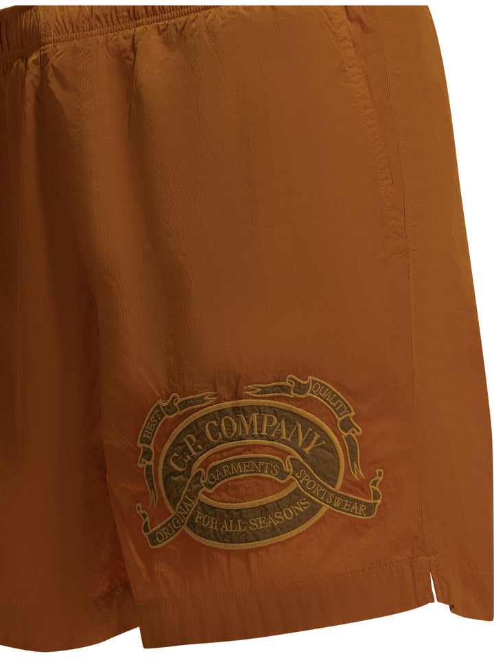 C.P. Company Eco-Chrome Embroidery Swimwear - Orange | 94a0efad99e466d3cabdff04e120670a7d2102c4