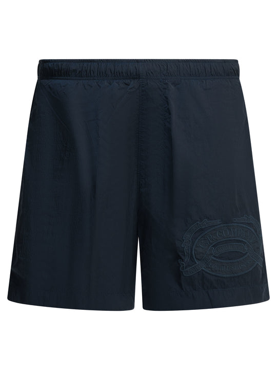 Eco-Chrome Embroidery Swimwear Blue
