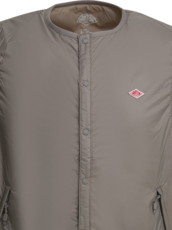 Danton Sleeveless Jacket With Logo Jackets and Coats - Grey | 7a479594c38201ba2f4527e939a484a01f4c113c