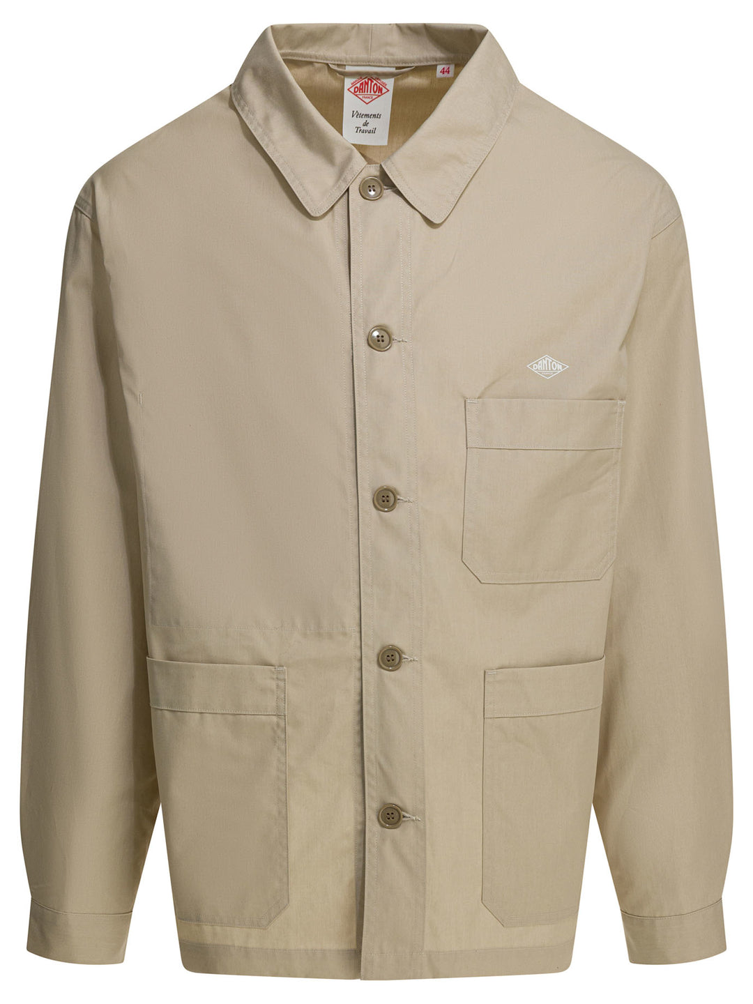 Danton Overshirt Jacket With Logo Jackets and Coats - Beige | 73f842d95aa02ef7cabe729c8e7febc283461f46