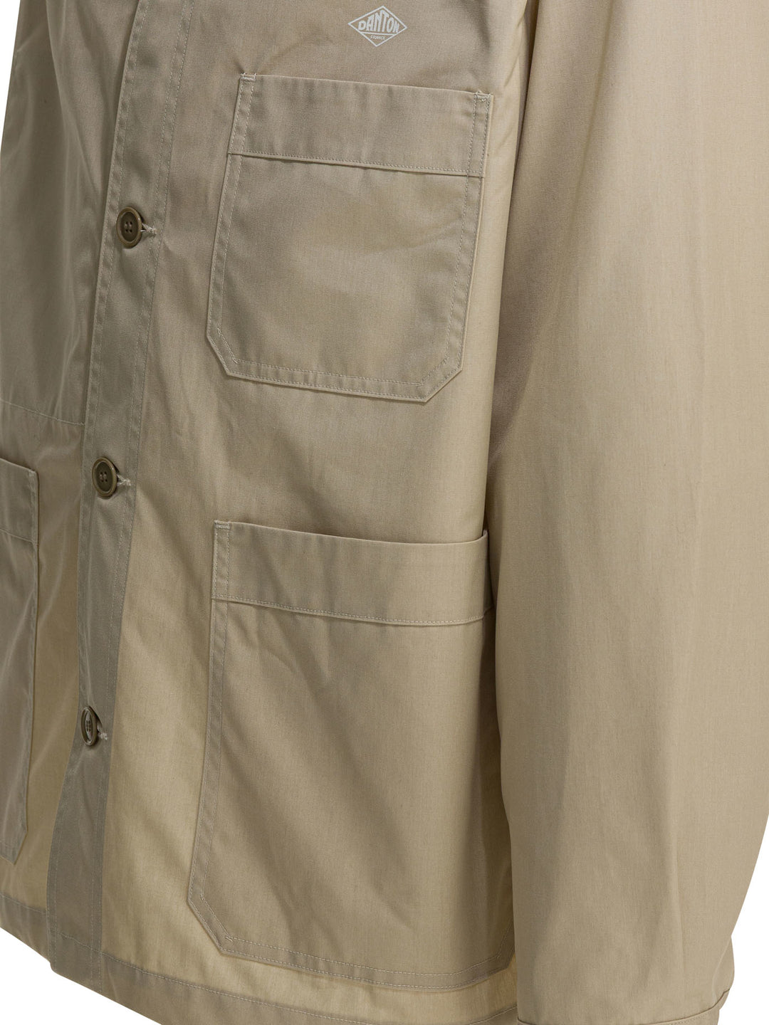 Danton Overshirt Jacket With Logo Jackets and Coats - Beige | d976324ecf22eebcc8018f36a3362438ad5bc282