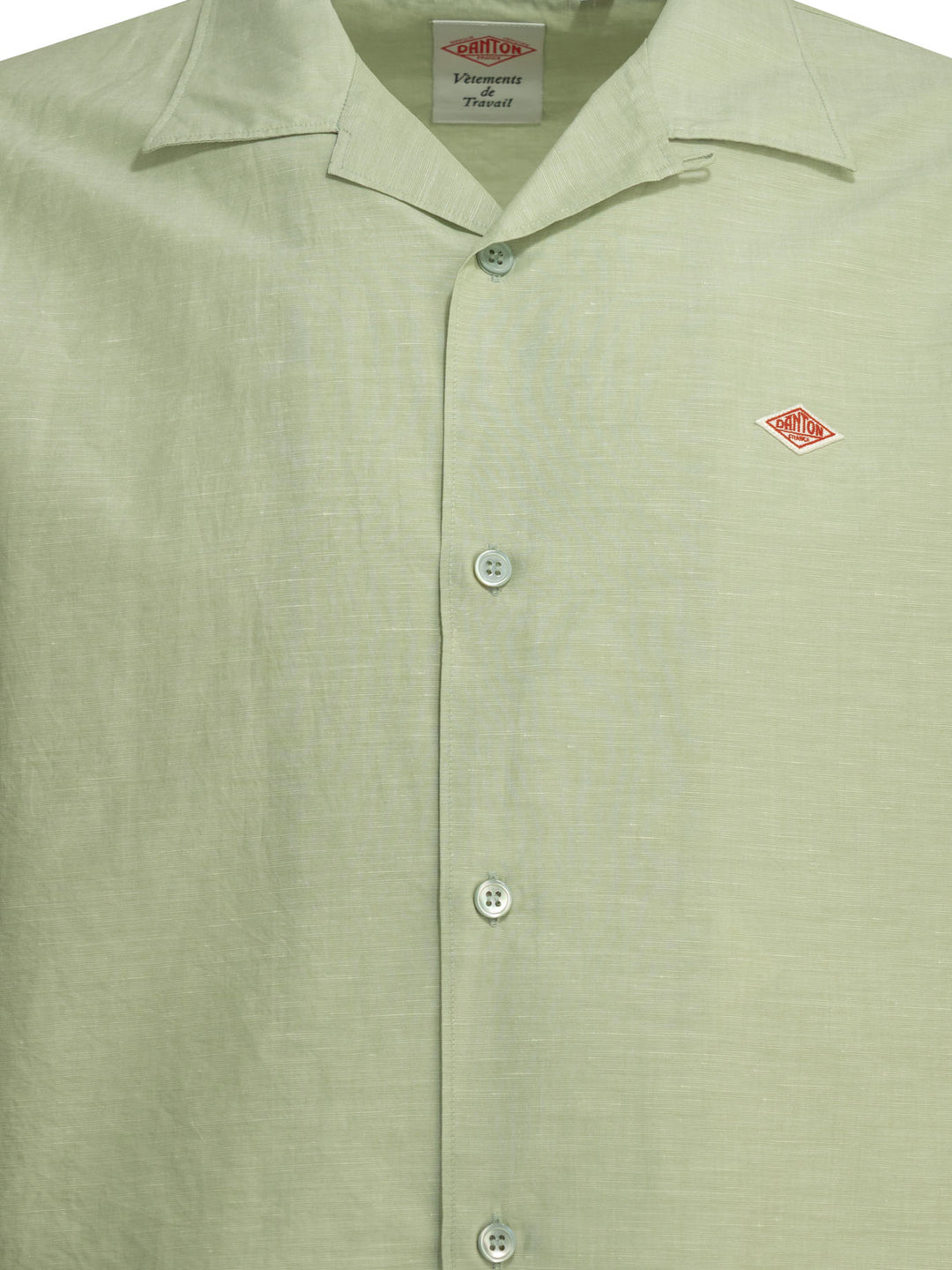 Danton Casual Cotton Linen Shirt Shirts - Green | 887b6b48dec06971e7eef8dc84d71116a1ffb818