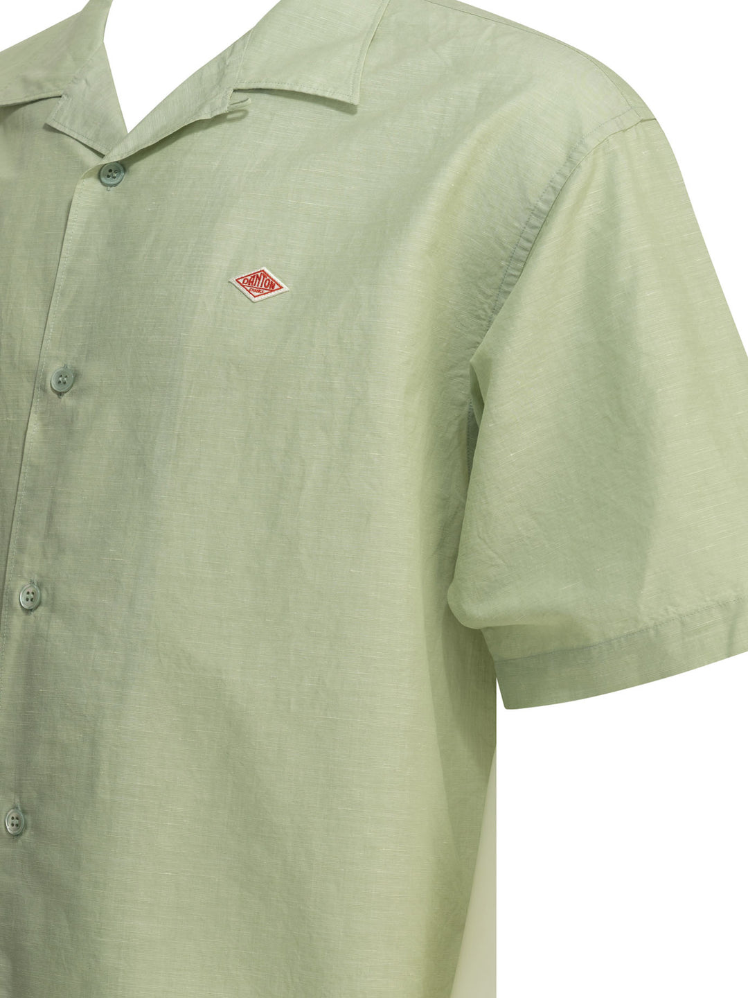 Danton Casual Cotton Linen Shirt Shirts - Green | 94c62b51bdf6ae07365b6d0facfe426b753f2a69