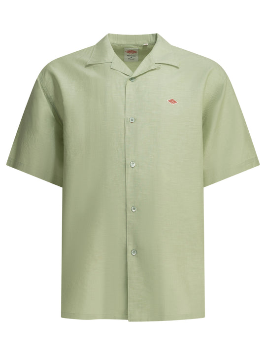Casual Cotton Linen Shirt Shirts Green