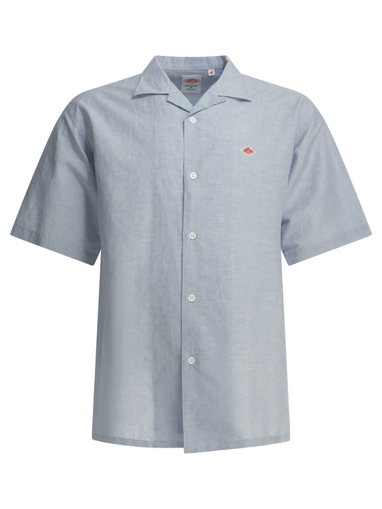 Casual Cotton Linen Shirt Shirts Light Blue