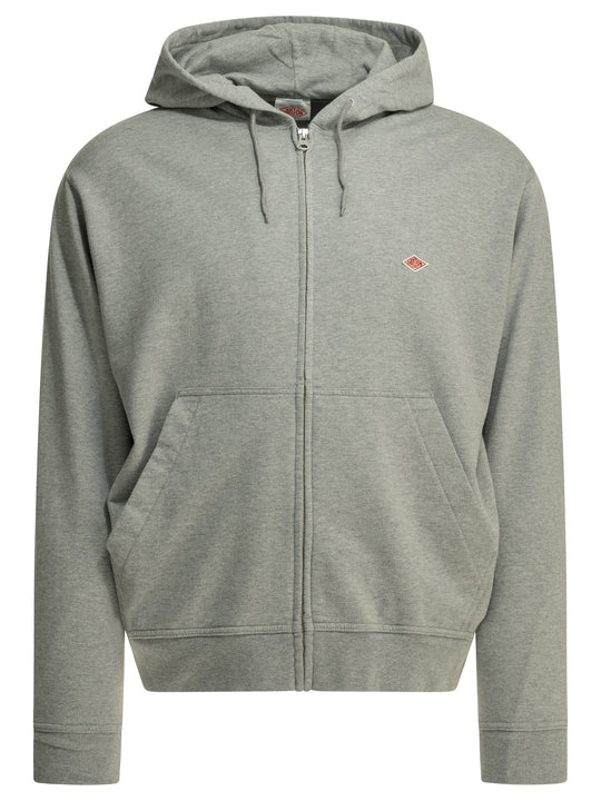 Zipper Hoodie Sweatshirts Grey