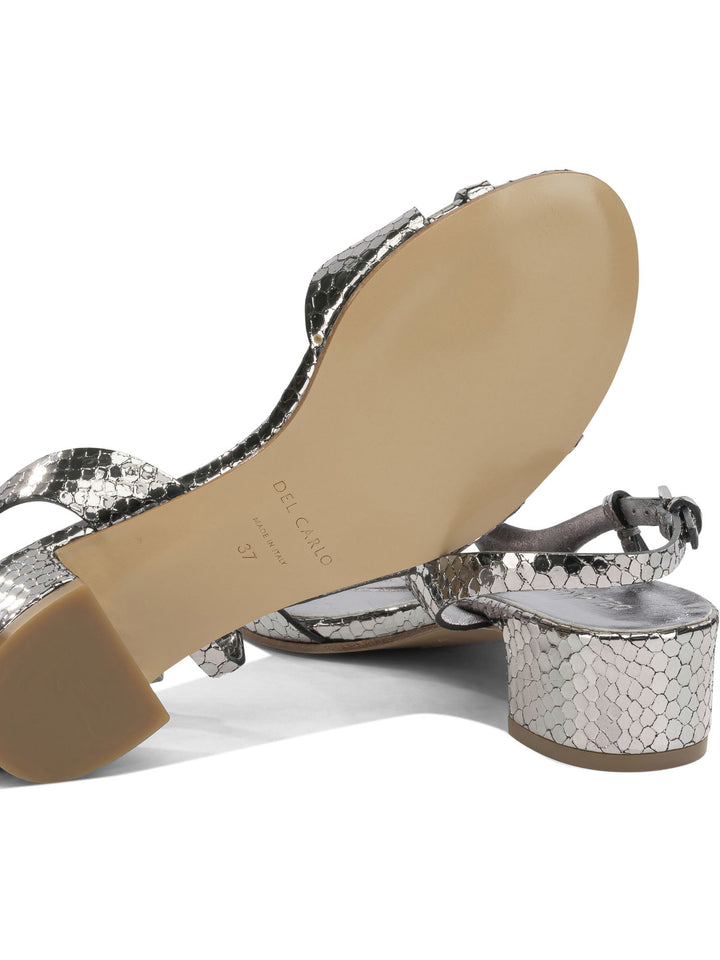 Del Carlo  Sandals - Silver | 17f2ddd70c627ce99bd2fe07d2c8156382a770bf
