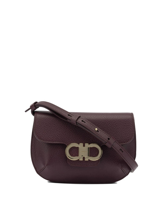 Double Gancini Crossbody Bags Purple