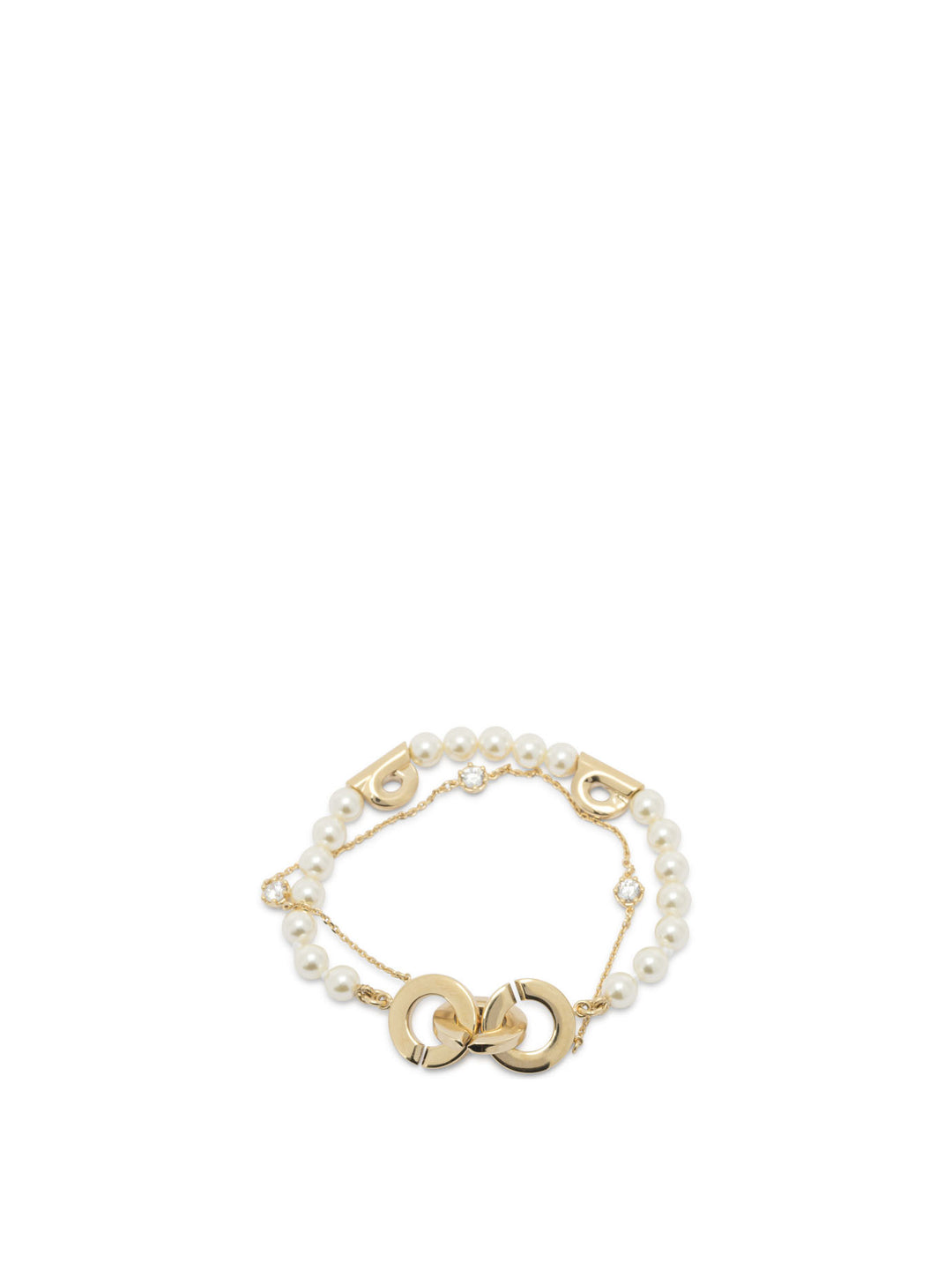 Ferragamo Double Strand Bracelet With Pearls Jewels - Gold | d3d3621ebec2bdf3c8238312fcca91d7c9e802df