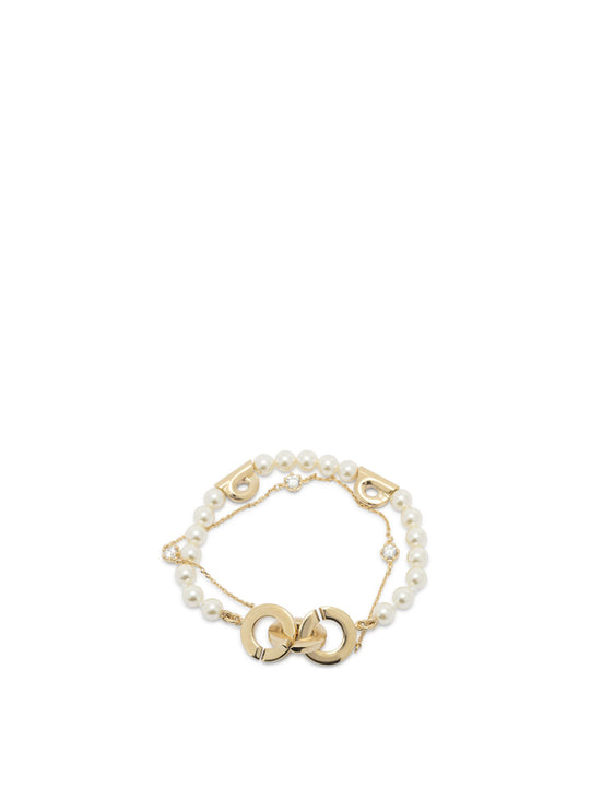 Double Strand Bracelet With Pearls Jewels Gold