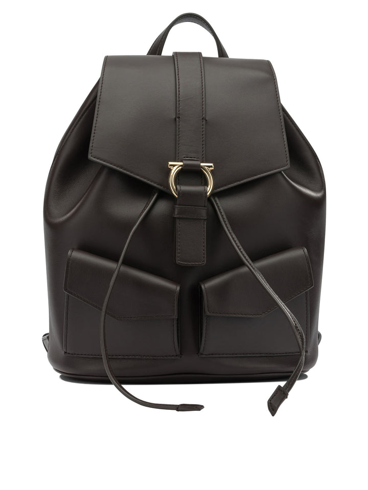 Ferragamo Casual Leather Backpack Backpacks & Travels - Brown | 416095f6413b4f57d29dec6e2901319b1175649b