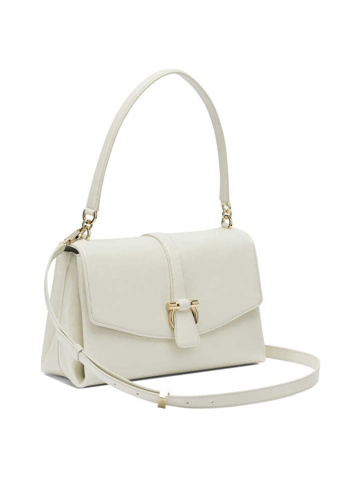 Ferragamo Leather Shoulder Bag With Flap Shoulder Bags - White | dd7c6eb47e2dd7edd004c2ba0251d4d5b363dfe3