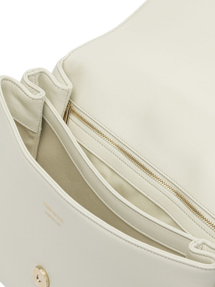 Ferragamo Leather Shoulder Bag With Flap Shoulder Bags - White | bc8ce5f2de156ef03d68beedaf9368b84a916ed2