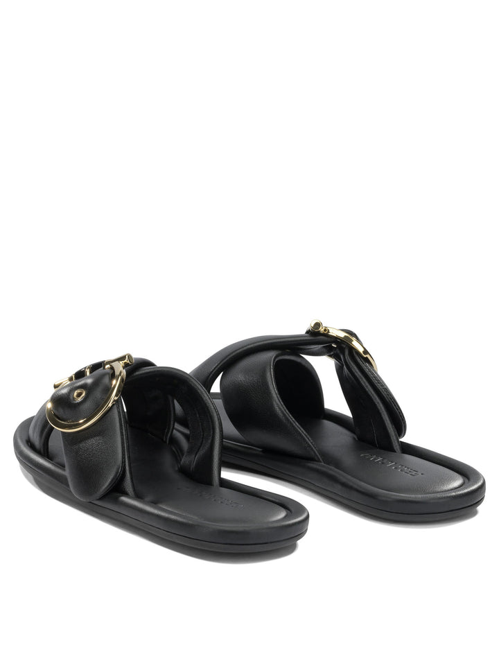 Ferragamo Elyzia Sandals - Black | 97678fba42479376e8ec41a0e0ceee726e9ce587
