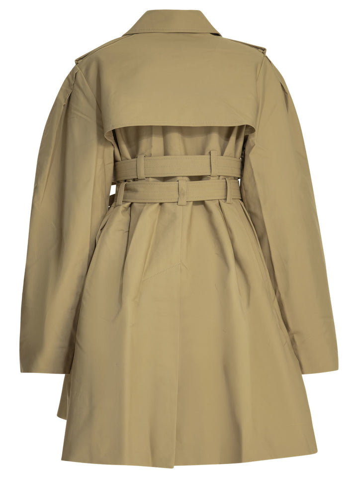Ganni Cotton Trench Coat Jackets and Coats - Beige | b3c1d977fc9f2402d7ac84c5970ba2e43f973a9d