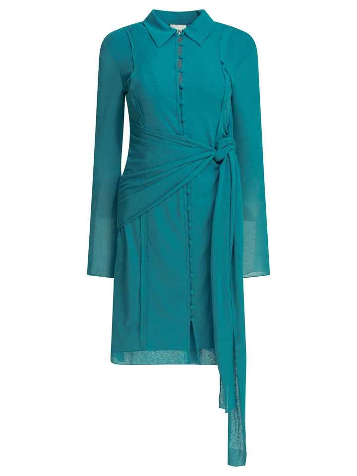 Ganni Short Chemise Dress Dresses - Light blue | 1a56239c679397a49f4a30421ee84bbc5457676a