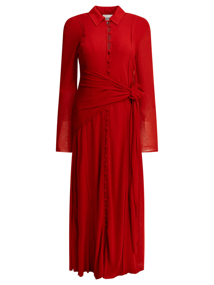 Ganni Long Chemise Dress Dresses - Red | b25c6d94af3016057578f7e77304633832840aac