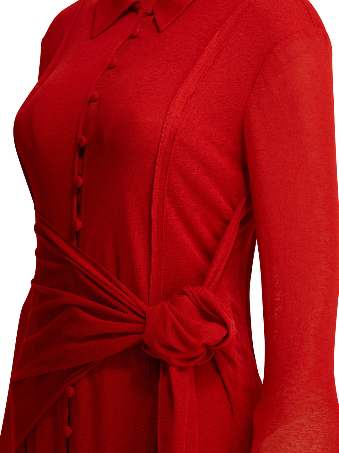 Ganni Long Chemise Dress Dresses - Red | 7804d94ad8d79980ad6de2c9520bb7f5b38c8349